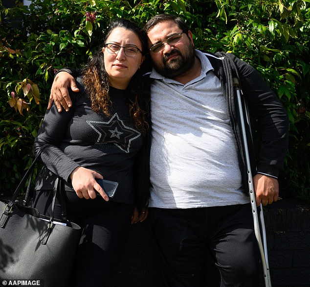 Noor (left) and Elia Norman (right) were left homeless a month after the fire. The couple had moved to Australia from Syria to start a new life.