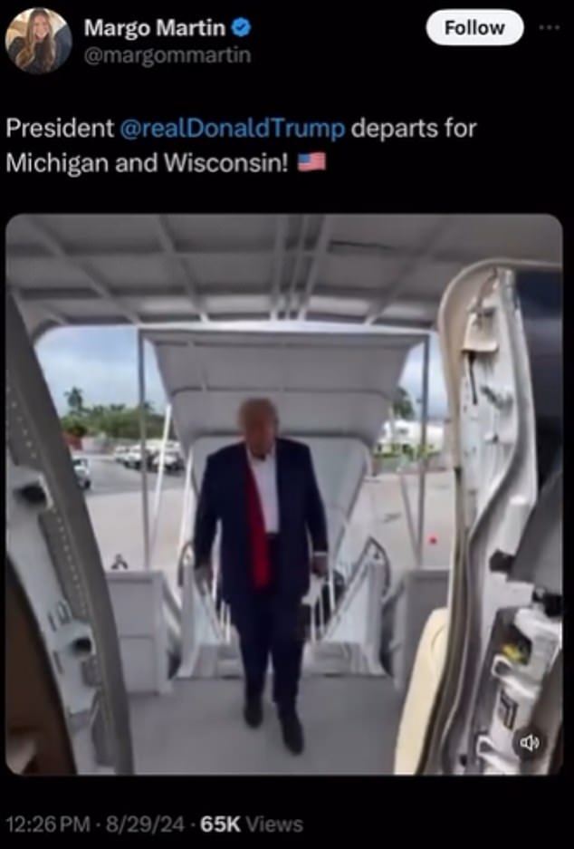 The band is suing the presidential candidate over a video of him boarding a plane for campaign stops in Michigan and Wisconsin last month.