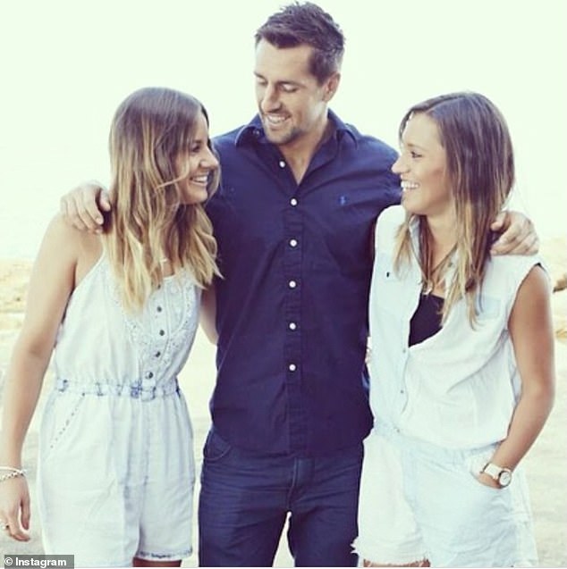 Mitchell Pearce's sister, Tatum (right), also felt the boy's presence in her room.