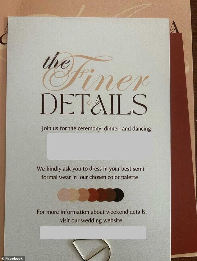 The invitation read 'A completely naked affair' and landed in a popular Facebook group that criticises weddings.