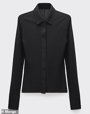 Fans also loved her black button-down shirt she wore on her first date with Noah, which is available at Mango for $59.99.