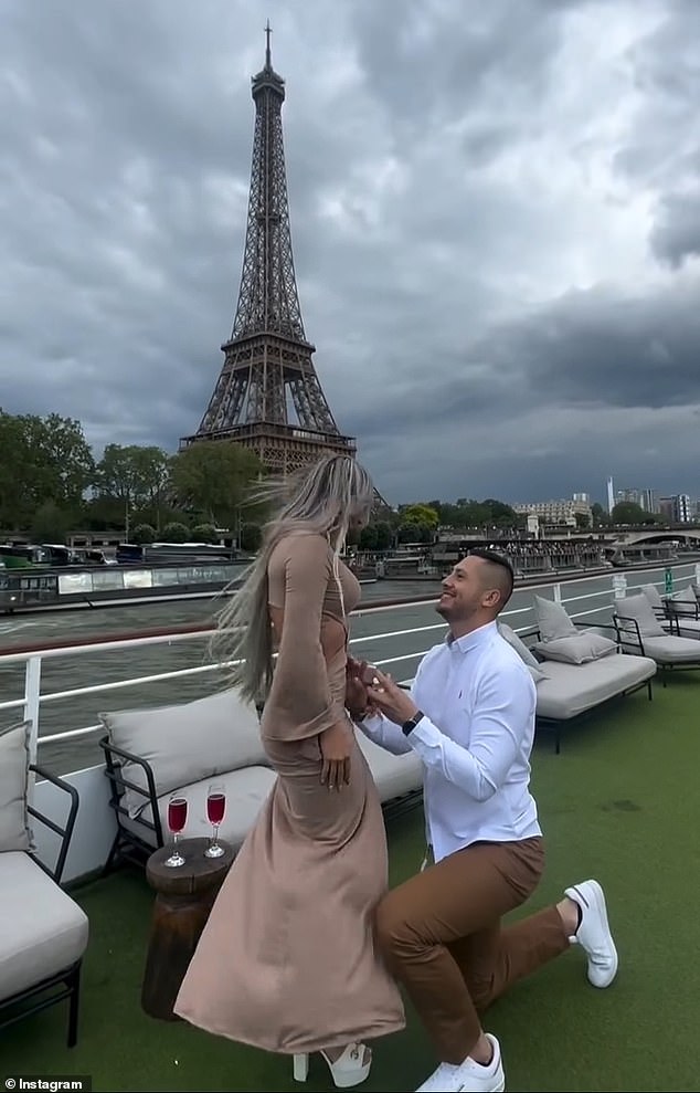 Cali, Colombia police officer Gina Pinzón, known to her 3 million Instagram followers as Alexa Narváez, got engaged in Paris in June.