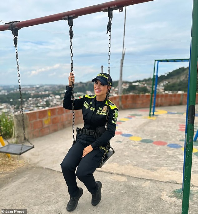 Colombian police and Internet sensation Gina Pinzón