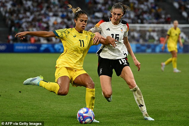 The 21-year-old now plays for Manchester City and is an international star for the Matildas.