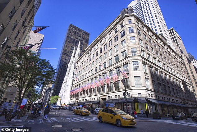 A Saks spokesperson did not directly address Paige's issue when DailyMail.com approached the company for comment, but did explain that an increase in online fraud is what prompted a change to its returns process (pictured , Saks Fifth Avenue in Manhattan).