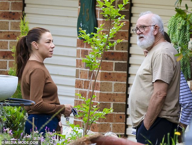 The actress was seen having an intense conversation with her parents in front after getting out of the car.