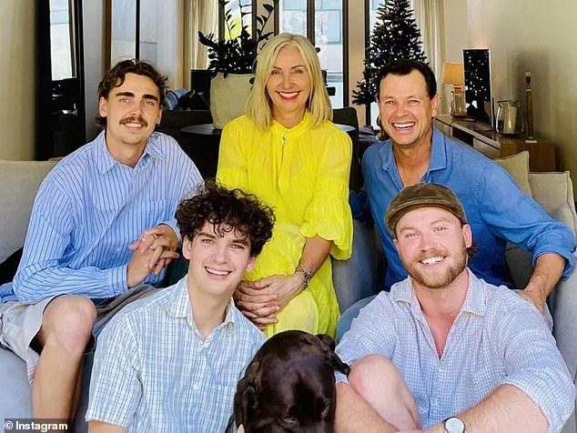 In the ten years that the family lived in the property, it has undergone significant renovations. Mark is pictured with his wife Jayne and sons Jack, Ted and Paddy.