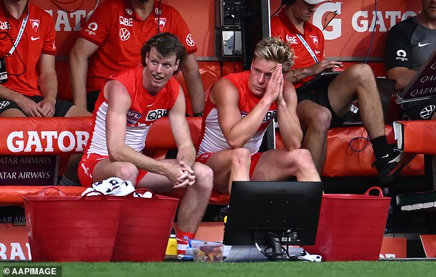 Coach John Longmire claimed Heeney suffered a stress fracture during the big game.