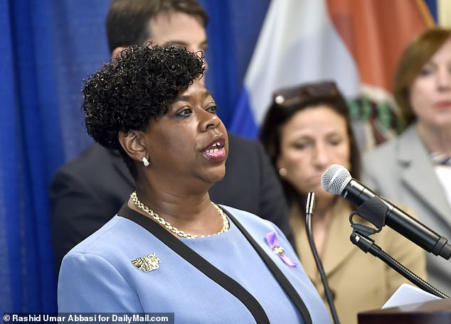 Until Mallet's release on parole in 2019, his team filed about a dozen different legal challenges, but all were rejected. The now Bronx District Attorney, Darcel Clark (center), was one of the judges who dismissed his petition.