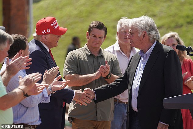 Trump was received by Franklin Graham, president of Samaritan's Purse, in Georgia.