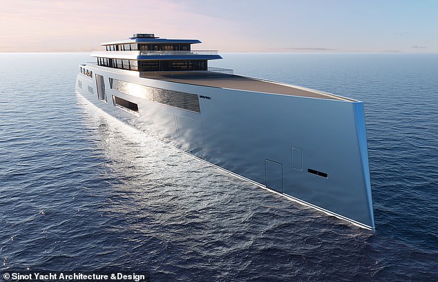 Dutch designers who have unveiled a 'ready-to-build' 454-foot megayacht concept called Inspire