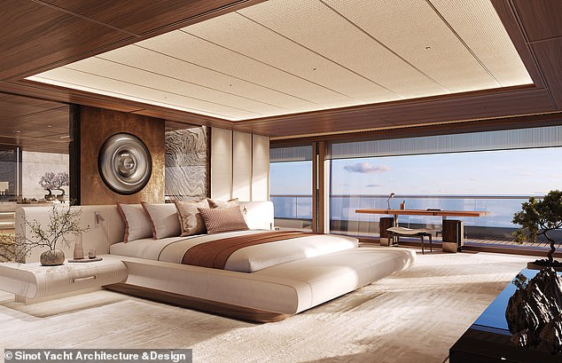 The main deck includes 10 guest staterooms, two of which are VIP suites with balconies.