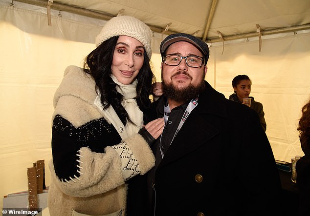 Cher with her son Chaz Bono in January 2017, when she met Shara.