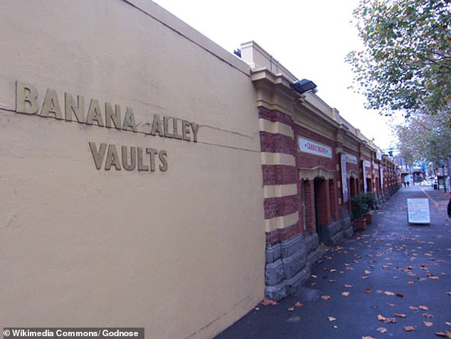 Banana Alley near Flinders Street remained cordoned off as a crime scene on Tuesday night.