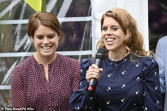 Princess Beatrice's younger sister, Princess Eugenie, is currently ranked 11th, but will drop to 12th once the baby is born. The sisters appear together during a garden party at Haven House Children's Hospice in Woodford Green on September 10.