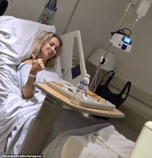 Former Argentine actress Soledad Fandiño is taking advantage of her recent breast cancer diagnosis to raise awareness. The 42-year-old shared a series of photos on her Instagram of her recovery from surgery last Friday and waited until Monday to reveal for the first time that she was recovering from the illness.