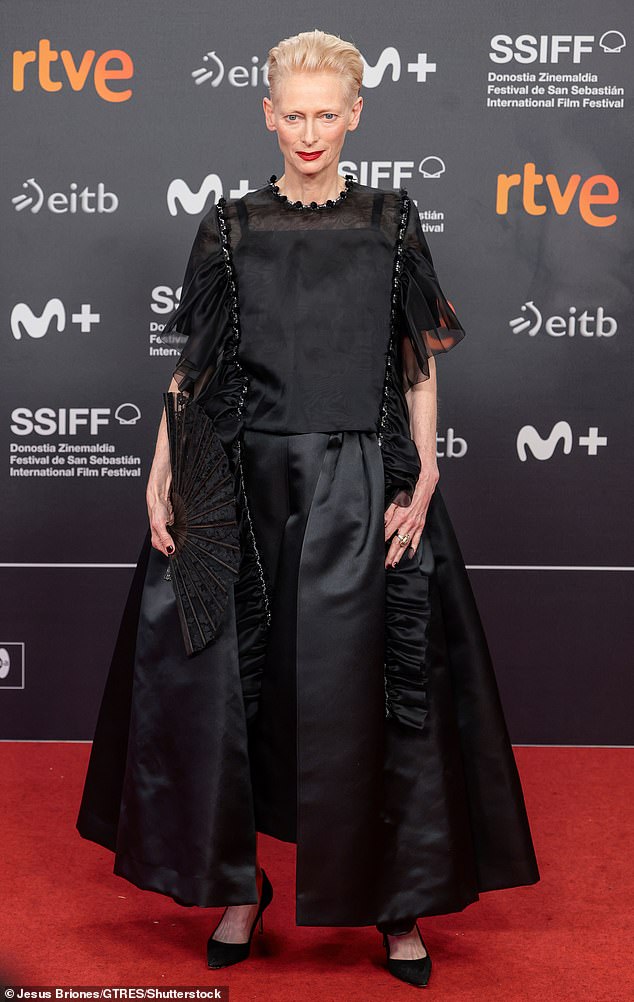 It comes just days after Tilda pledged her support for war-torn Gaza while attending a photo call for her new film The Room Next Door at the San Sebastian Film Festival.