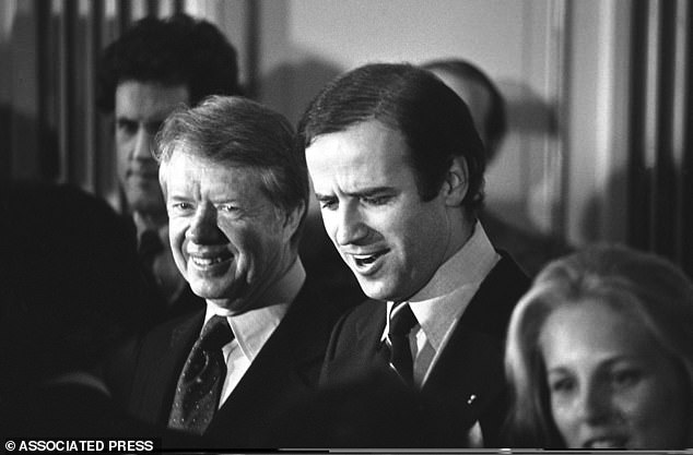 Then-President Jimmy Carter with then-Senator Joe Biden in 1978 in Wilmington, Delaware.