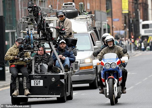 The film crew followed them in another moving vehicle.