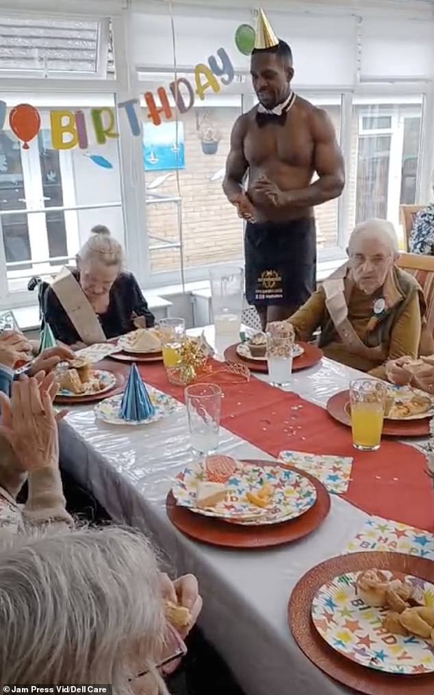 The party took place at Dell Care Home in Lowestoft, Suffolk, and commemorates Margaret Cargan turning 100 and Mary Bryan and Elsie Hollis toasting their 95th birthday.