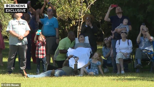 Carter, the first American president to reach the century mark, was able to watch a flyover of four F-18 aircraft and several vintage aircraft gracing the skies over Plains, Georgia, as part of the city's celebrations.