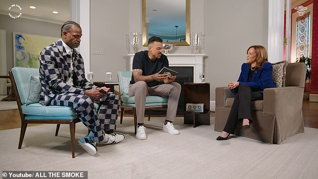 Barnes and his co-host Stephen Jackson spoke with Harris at his private residence in DC.