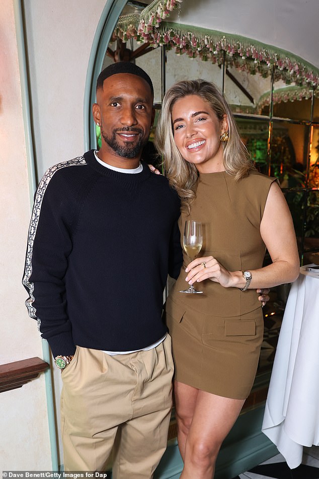 Former England striker Jermain Defoe (pictured with Alisha Lemay) laments what he sees as society's tendency to hastily judge public figures.