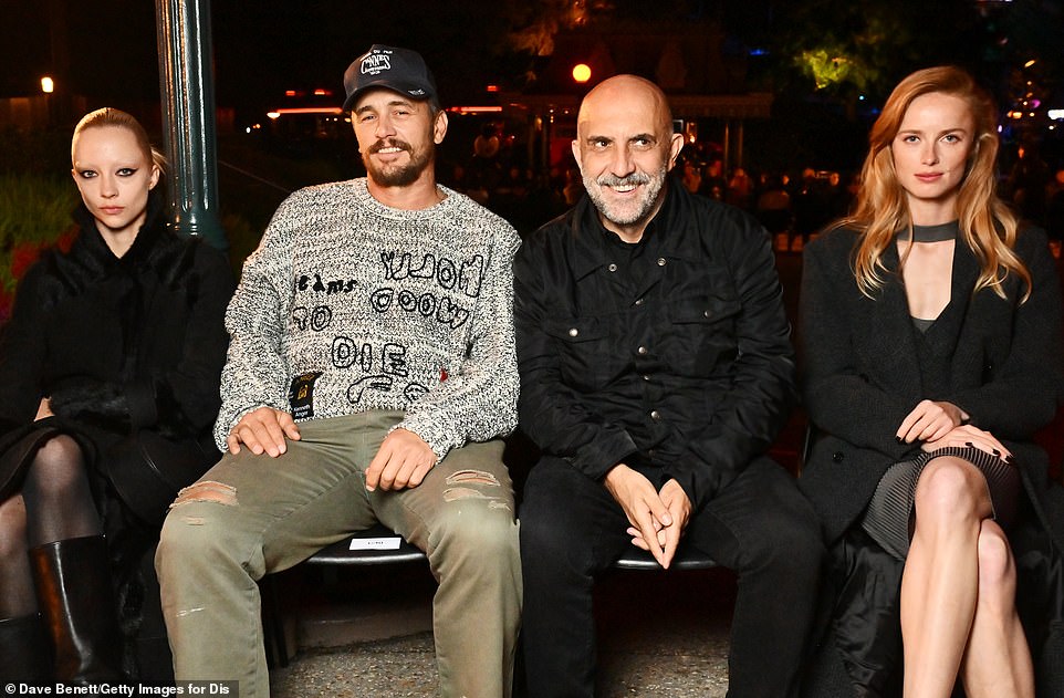 Actor James Franco (second left) was among the stars sitting in the front row during the show.