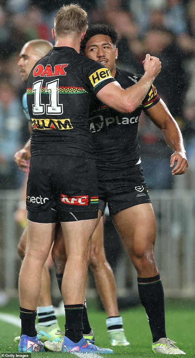 Panthers center Paul Alamoti (right) noticed positive changes, mainly feeling fresher and more energetic.