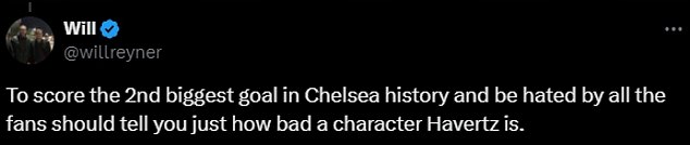 1727861219 482 Kai Havertz infuriates Chelsea fans after he claims it would