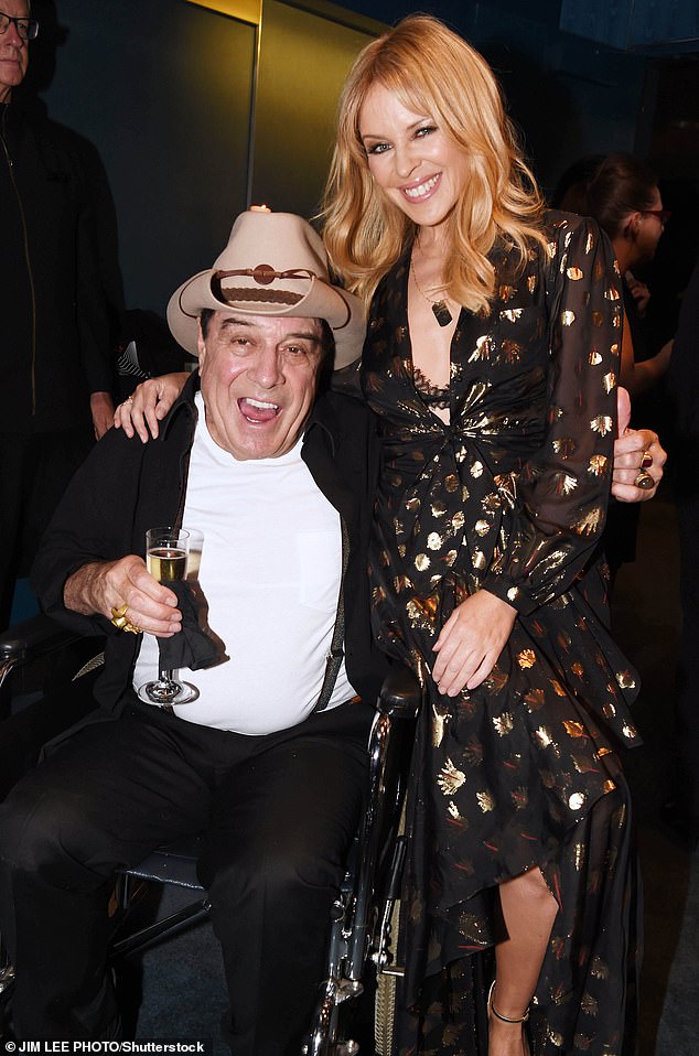 Meldrum with pop superstar Kylie Minogue at the Australian Music Vault launch in 2017