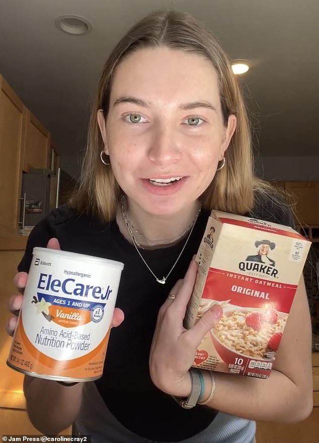 Ms. Quinn's MCAS is particularly severe and only allows her to eat two foods: oatmeal and a nutritional formula specially prepared for people with the condition; anything else could cause a life-threatening allergic reaction.