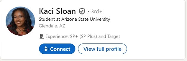 Sloan's LinkedIn profile notes that ASU awarded him a $5,000 New American University Dean's Award scholarship and that he was pursuing a BBA in business administration.