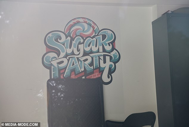 The brothers' Sugar Party logo could be seen inside the makeshift cookie shop in North Bondi.