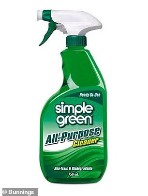 To remove dirt and unwanted particles from surfaces, use Simple Green All-Purpose Cleaner ($7.49, pictured).