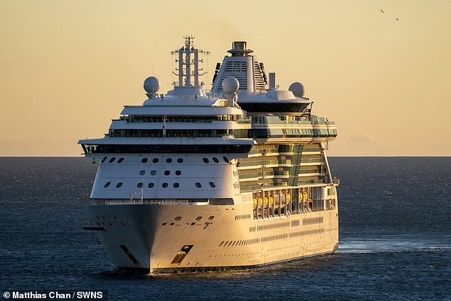 Serenade of the Seas enters the port of Puerto Madryn, Argentina