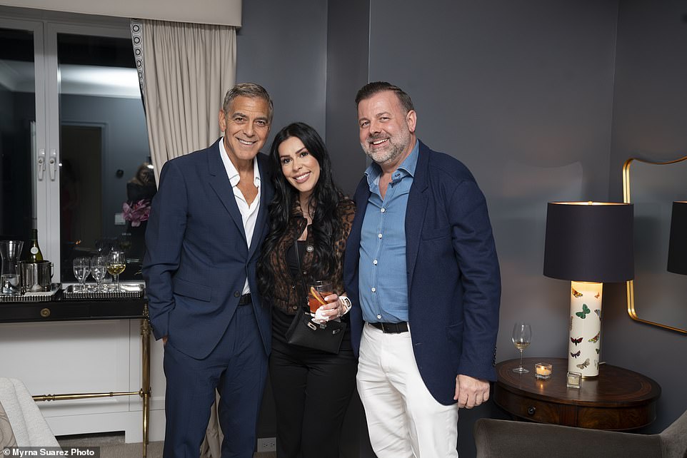 In addition to George and Amal Clooney, the private event brought together 20 philanthropists from the Charitybuzz community, for 'cocktails, dinner and conversation.'