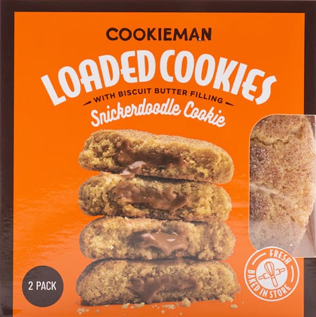 Loaded Cookie varieties (pictured) are available in packs of two for $5.50 at Woolworths