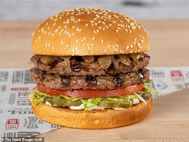 Pictured: Habit Burger Grill's Double Char burger, which was ranked the number one fast food burger by USA Today.