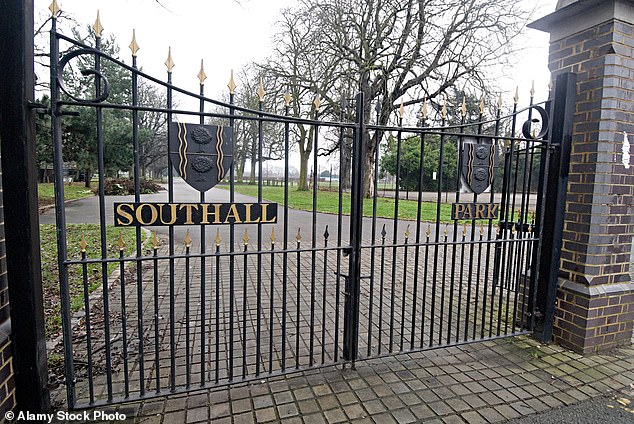 Jurors were told they will see more CCTV footage from the park where Natalie died, which will show Mohamed assaulting her (pictured: Southall Park gates).