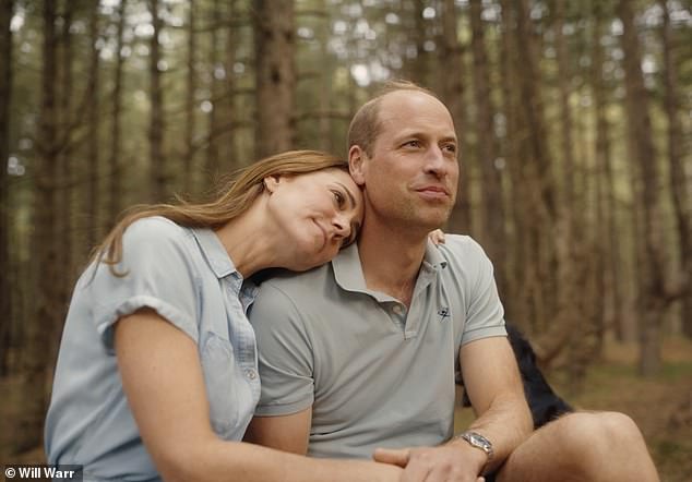 William and Kate in a recent video talking about the Princess of Wales' cancer journey