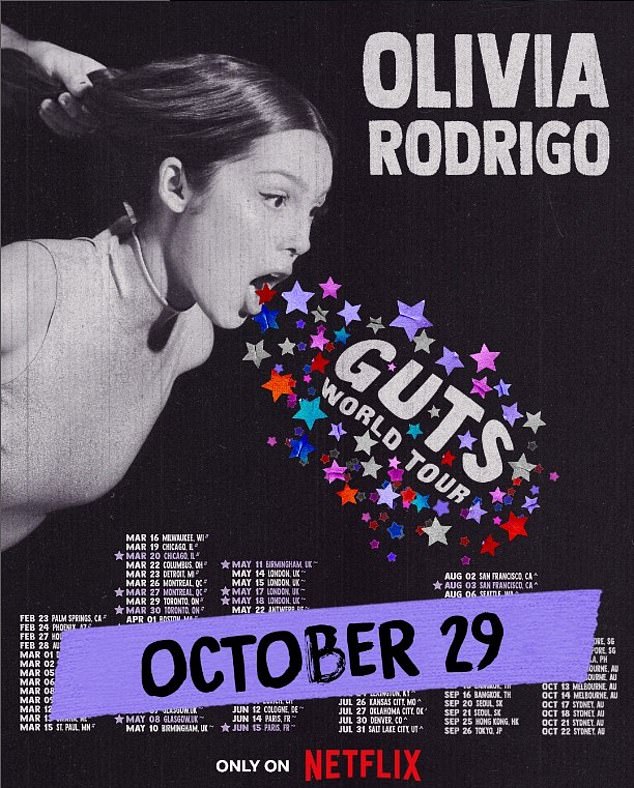 It's none other than Olivia Rodrigo, whose performance at the Intuit Dome in Los Angeles during her Guts World Tour will be featured in this special.