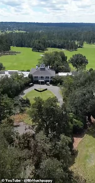 Trees have also fallen in front of the clubhouse, but the main building does not appear to be affected.