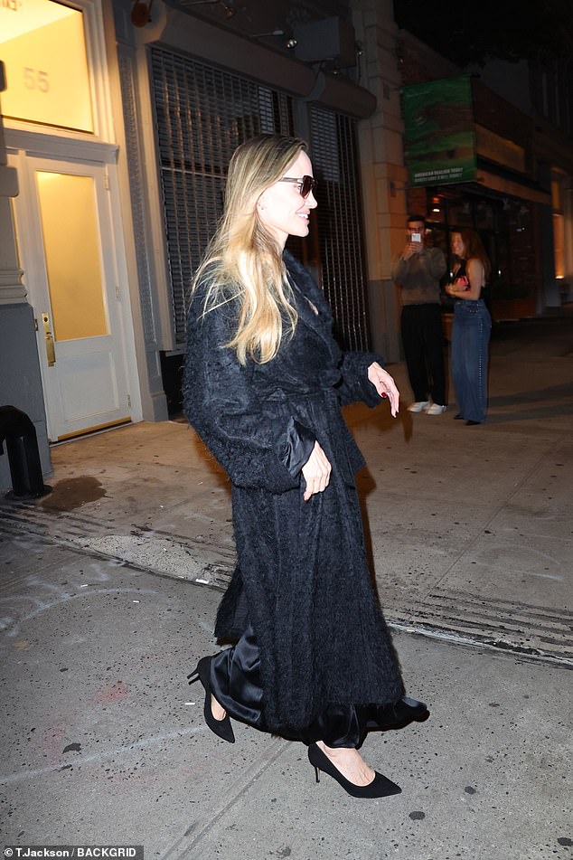 The actress was seen leaving the party.