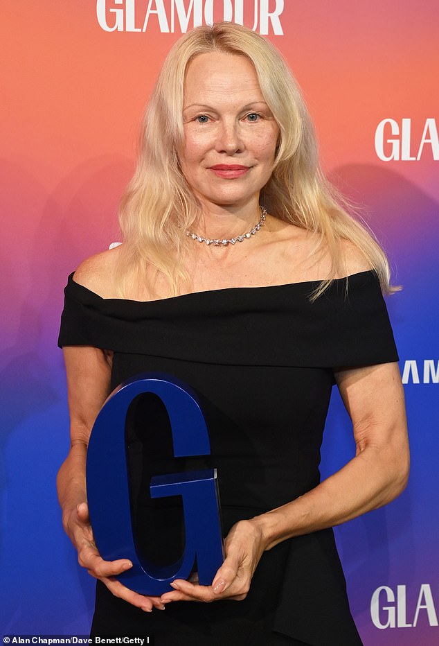 Baywatch icon Pamela Anderson, 57, received this year's Glamor Impact Award and opened up about her story of sexual abuse in an emotional speech.