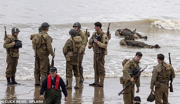 The bodies were face down in the sea as plaster accumulated in the sand.