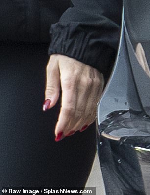 The TV personality has taken off her £200,000 engagement ring.