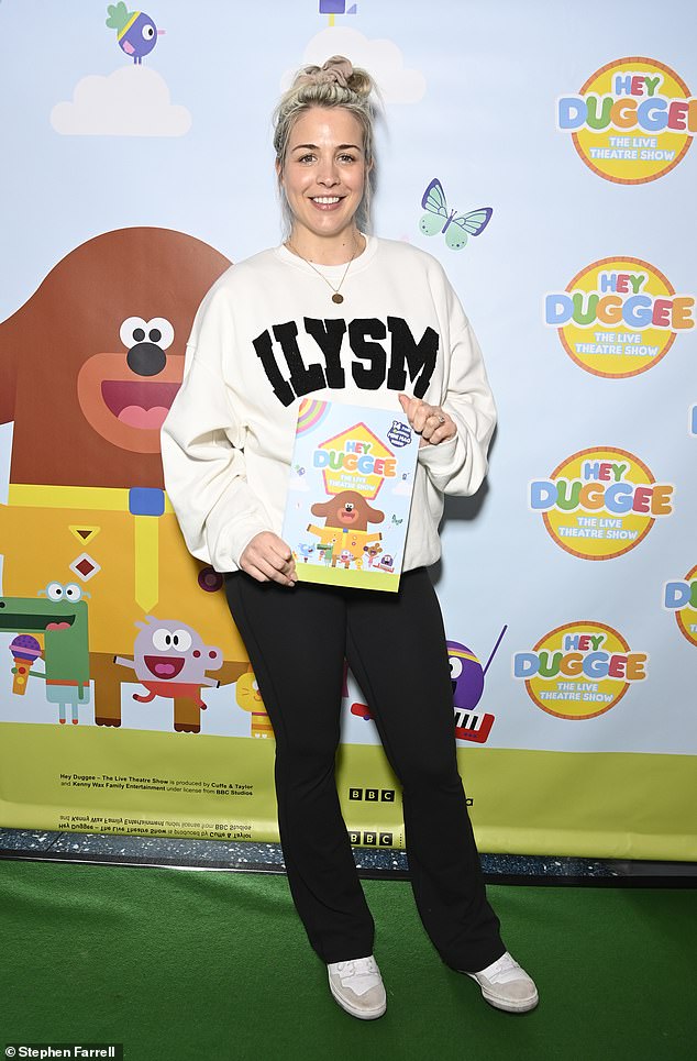 The actress posted her original message on Instagram Stories to highlight the differences in behavior between her children (Gemma pictured on Hey Duggee CBeebies Show)