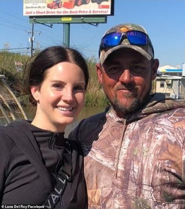 The 11-time Grammy nominee has known Dufrene since 2019 (pictured) when he let her 'captain' his airboat during a cruise with Arthur's Airboat Tours, which organized the couple's nuptials in the Des Allemandes Marsh in photos obtained by DailyMail . .com