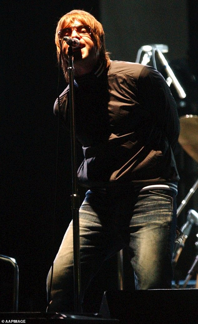 Meanwhile, there is speculation that the band will add more shows to the Australian tour, as they have a whole week free in their schedule between the Melbourne and Sydney shows. Pictured: Liam Gallager performing in Melbourne in 2002.